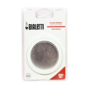 Bialetti - Blister 3 guarnizioni + 1 piastra 12 tazze