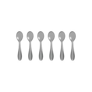 Guzzini - Set 6 cucchiaini in plastica 12 cm grigio