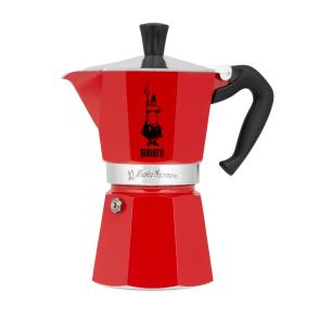 Bialetti - Caffettiera moka express in alluminio 3 tazze rossa