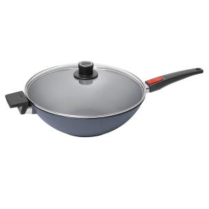 Woll - Padella Wok antiaderente in alluminio forgiato Diamond Lite manico rimovibile 34 cm