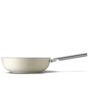 Smeg - Padella Wok in alluminio antiaderente crema 30 cm 50's Style CKFW3001CRM