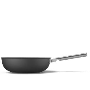 Smeg - Padella Wok in alluminio antiaderente nera 30 cm 50's Style CKFW3001BLM