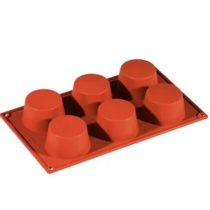 Pavoni - Stampo silicone 6 muffin diametro 7 cm