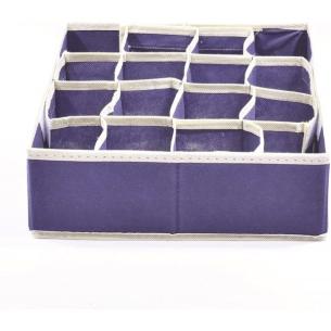 Scatola organizer 16 scomparti Precisotto in tessuto TNT 35x27x9 cm blu