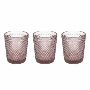 Tognana - Set 3 bicchieri ciclamino da 300 ml linea Diamante