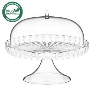 Guzzini - Alzata con campana in plastica biologica riciclabile linea Dolcevita bianco 31 cm