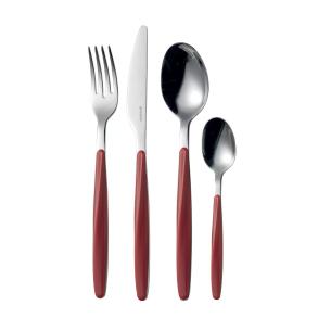 Guzzini - Servizio di Posate set 24 pezzi My Fusion rosso