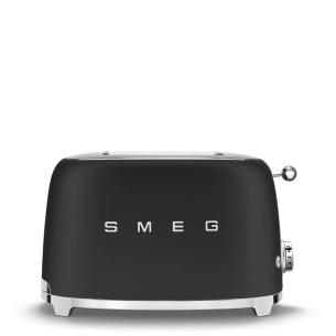 Smeg - Tostapane elettrico 2 fette nero opaco stile retrò anni '50 TSF01BLMEU